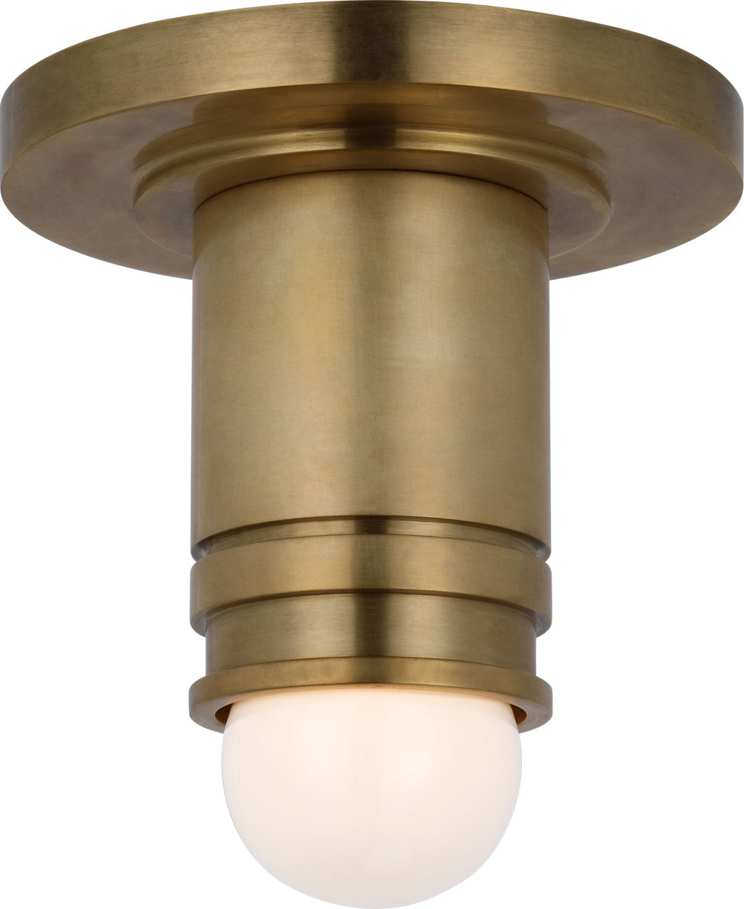 Top Hat Mini Monopoint Flush Mount in Hand-Rubbed Antique Brass