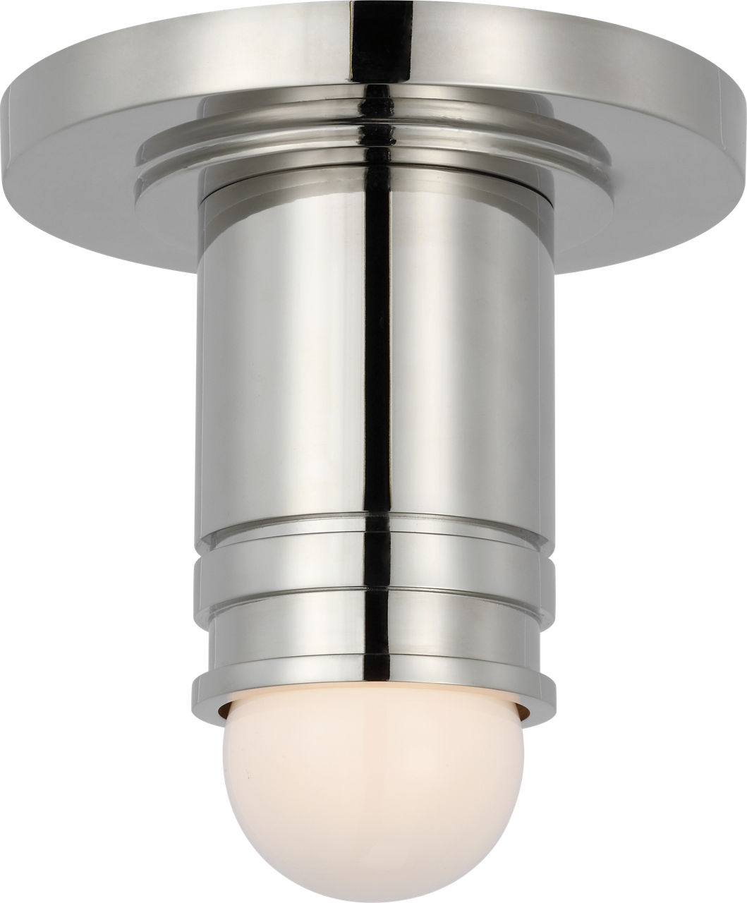 Top Hat Mini Monopoint Flush Mount in Polished Nickel