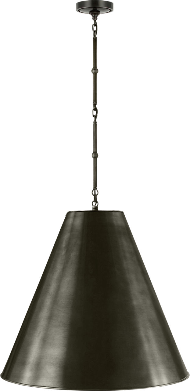 Goodman Large Hanging Lamp in Bronze with Bronze Shade