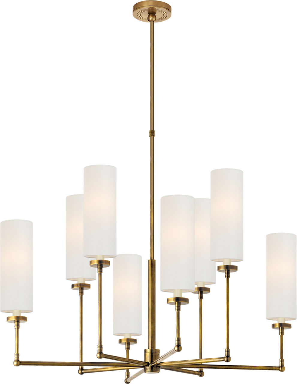 Novelbright『Chandelier』 HUOKU Neuvy 8-Light 50.4 in. W Brass Chandelier with Swirled