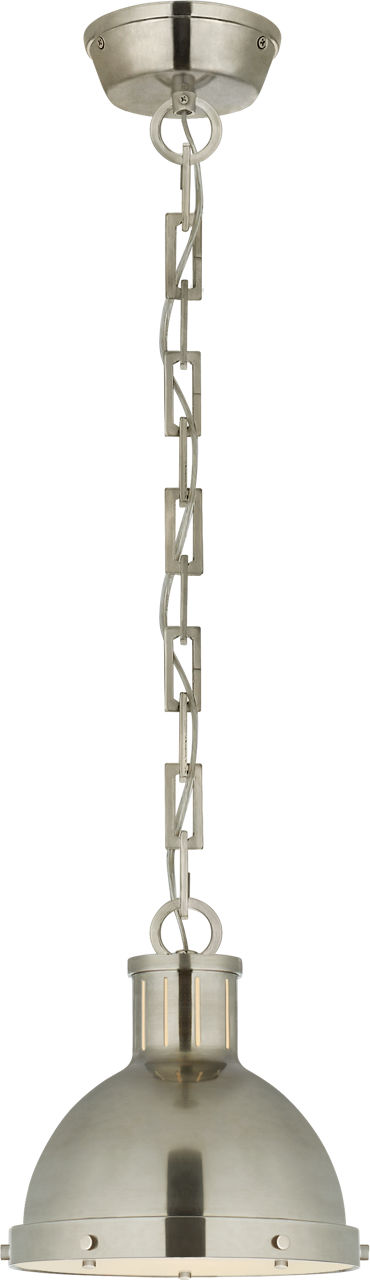 Hicks Small Pendant in Antique Nickel with Acrylic Diffuser