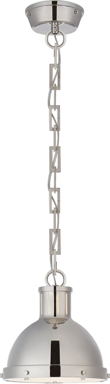 Hicks Small Pendant in Polished Nickel with Acrylic Diffuser