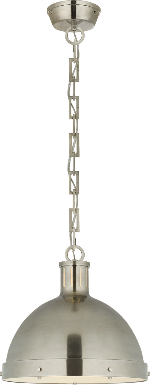 Hicks Large Pendant in Antique Nickel with Acrylic Diffuser
