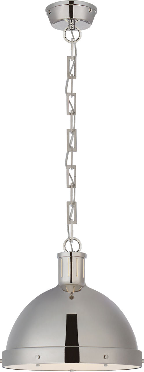Hicks Large Pendant in Polished Nickel with Acrylic Diffuser
