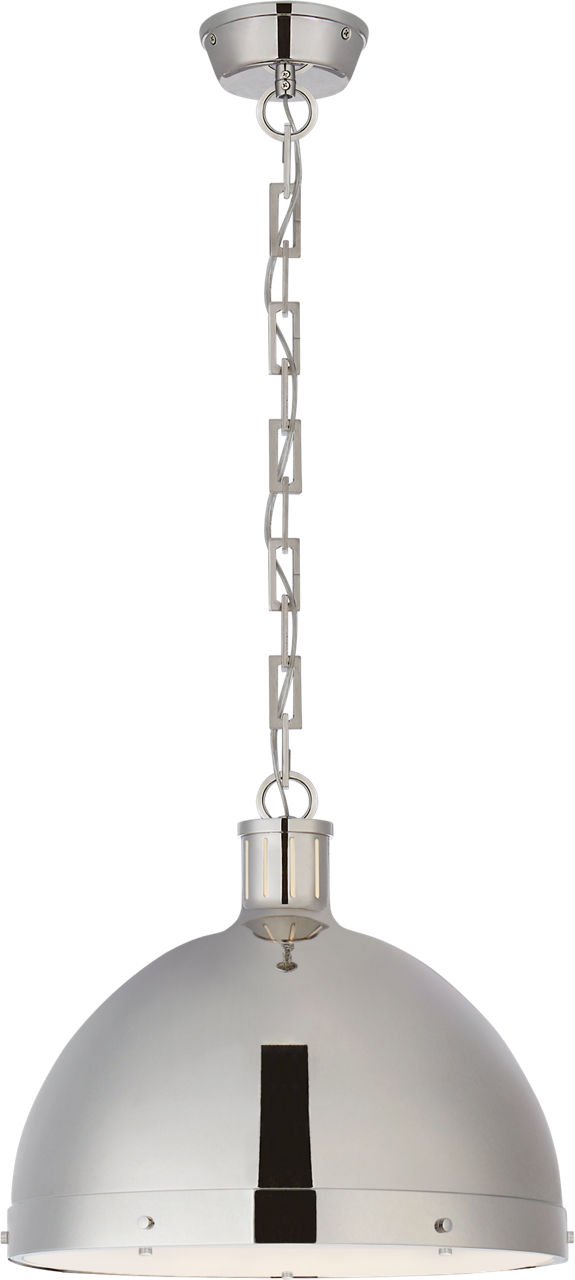 Hicks Extra Large Pendant in Polished Nickel with Acrylic Diffuser