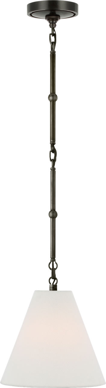 Goodman Petite Hanging Shade in Bronze with Linen Shade