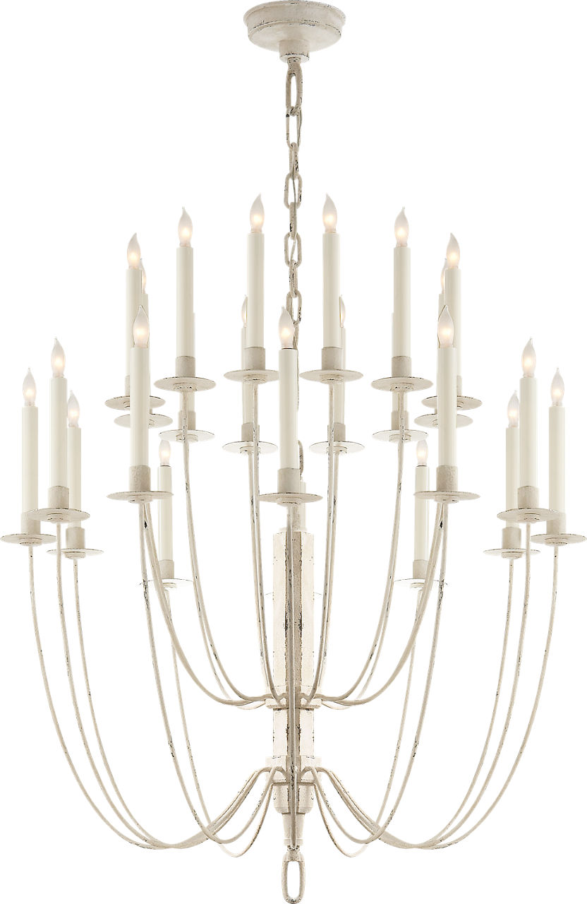 Erika Two-Tier Chandelier in Belgian White