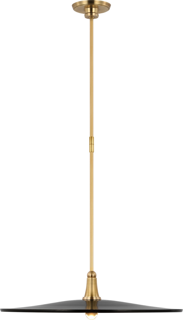 Truesdell 24" Pendant in Hand-Rubbed Antique Brass with Bronze Shade