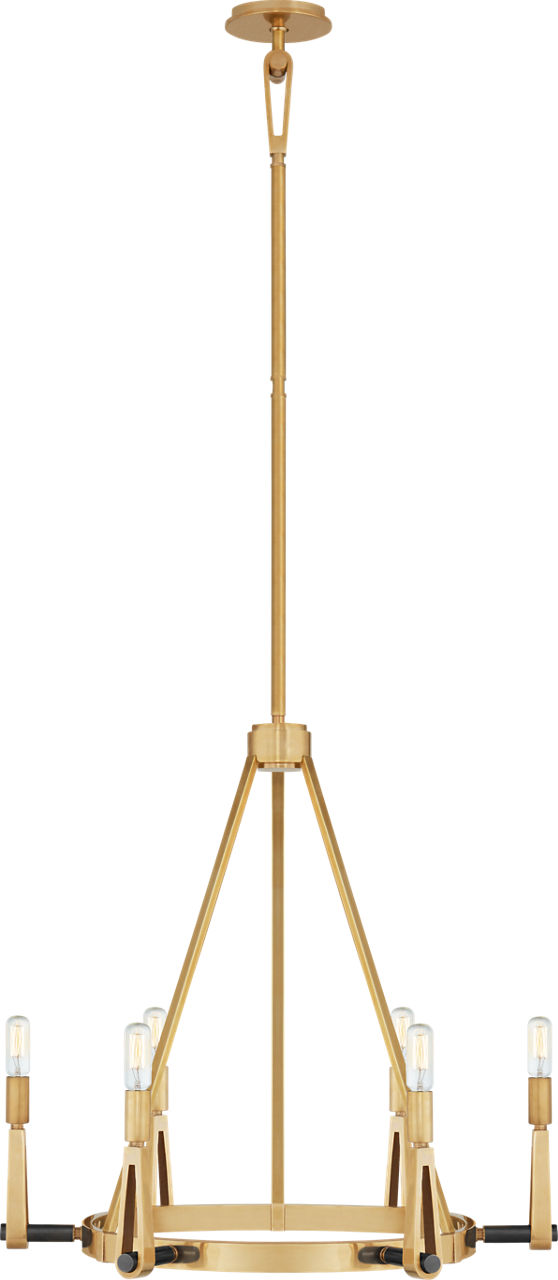 Alpha Medium Chandelier in Hand-Rubbed Antique Brass and Bronze