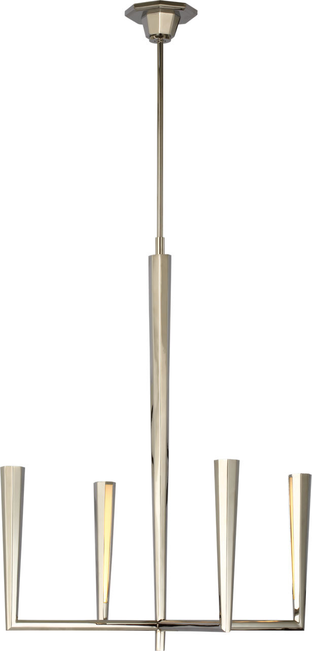 Galahad Small Chandelier in Polished Nickel