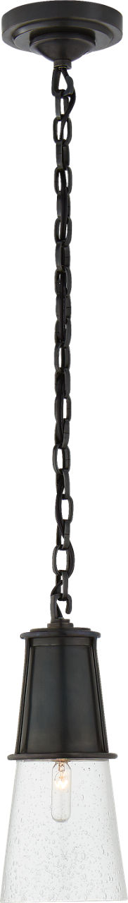 Robinson Small Pendant in Bronze with Seeded Glass