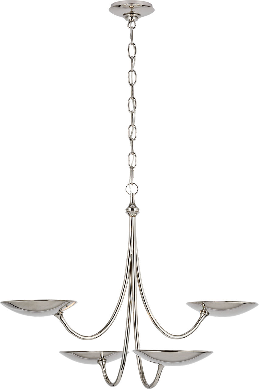 Keira Medium Chandelier in Polished Nickel