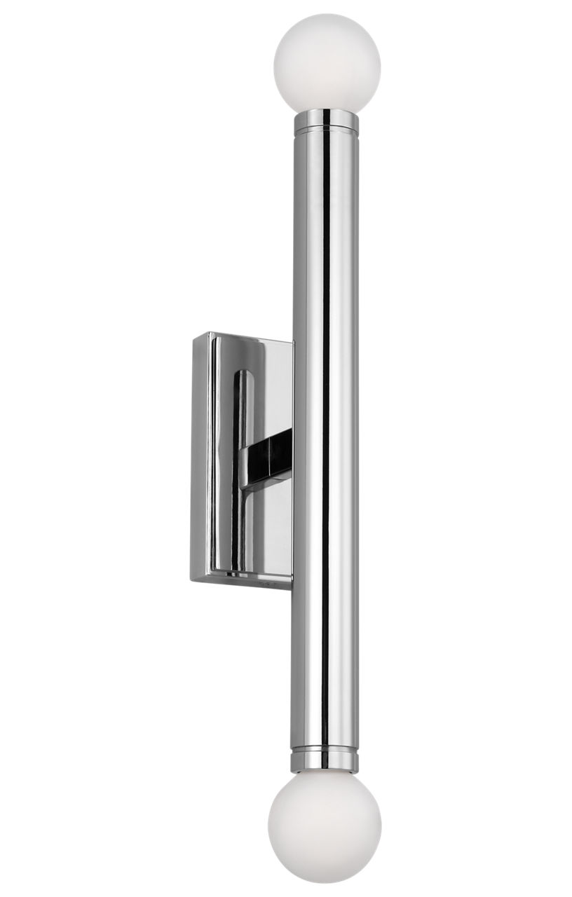 Beckham Modern Medium Single Sconce Polished Nickel