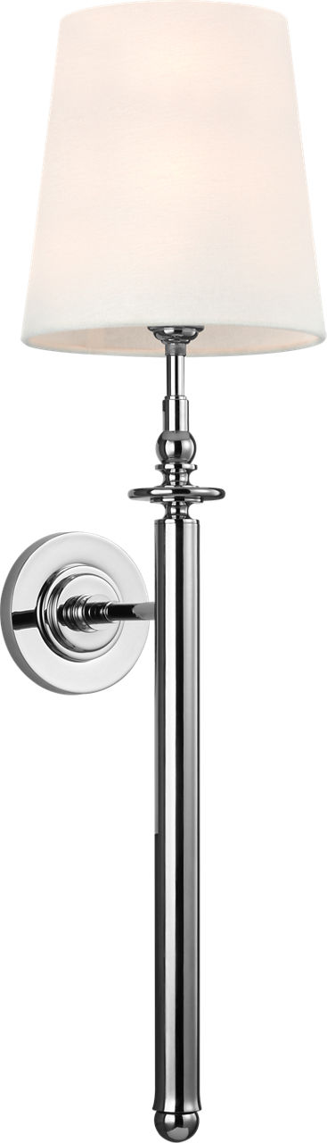 Capri Tail Sconce in Polished Nickel