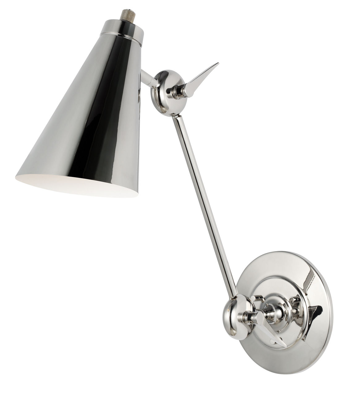 Signoret Library Sconce in Polished Nickel