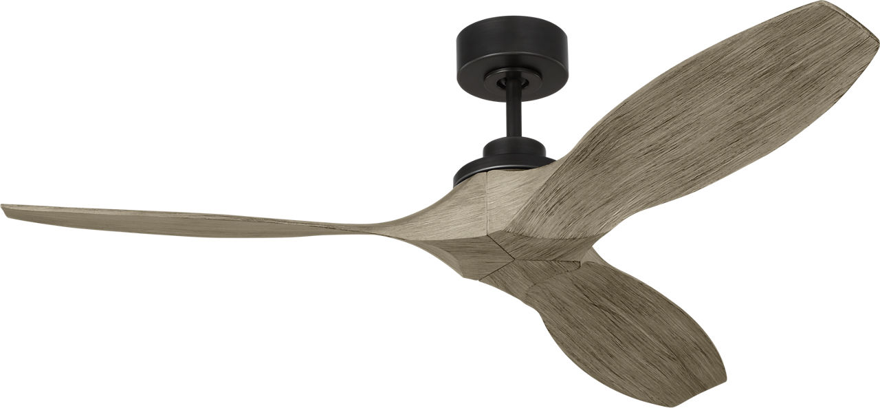 Collins Smart 52 Ceiling Fan in Aged Pewter with Light Grey Weathered Oak Blades