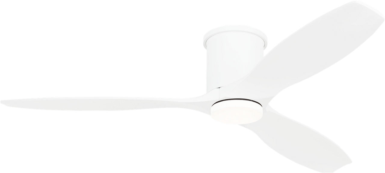 Collins Smart 52 Hugger LED Ceiling Fan in Matte White with Matte White Blades and Light Kit