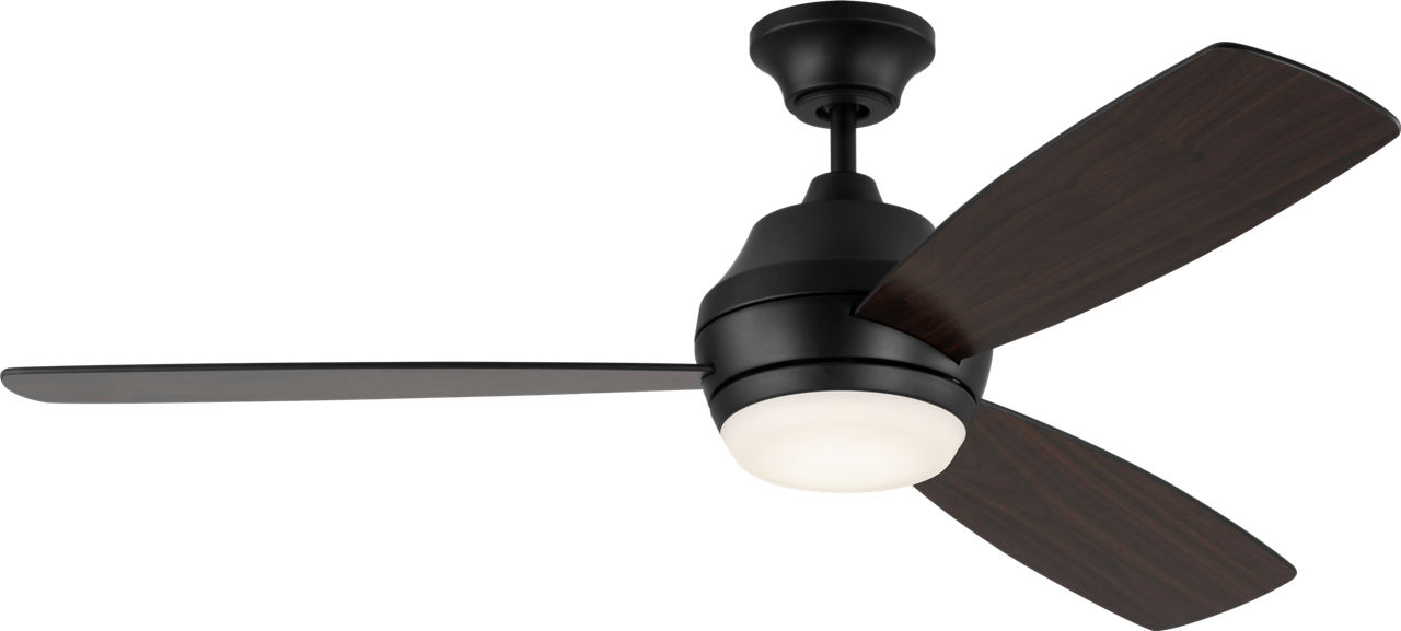 Ikon 52 LED Ceiling Fan in Aged Pewter with Light Grey Weathered Oak Blades and Light Kit