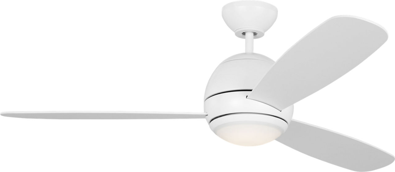 Orbis 52 LED Ceiling Fan in Matte White with Matte White Blades and Light Kit