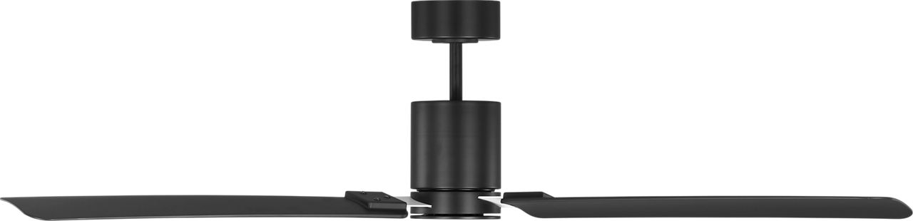 Cleancut 62 Ceiling Fan in Midnight Black with Midnight Black Blades and Light Kit