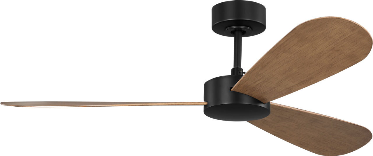 Paddle Smart 52 Ceiling Fan in with Oak Blades Midnight Black