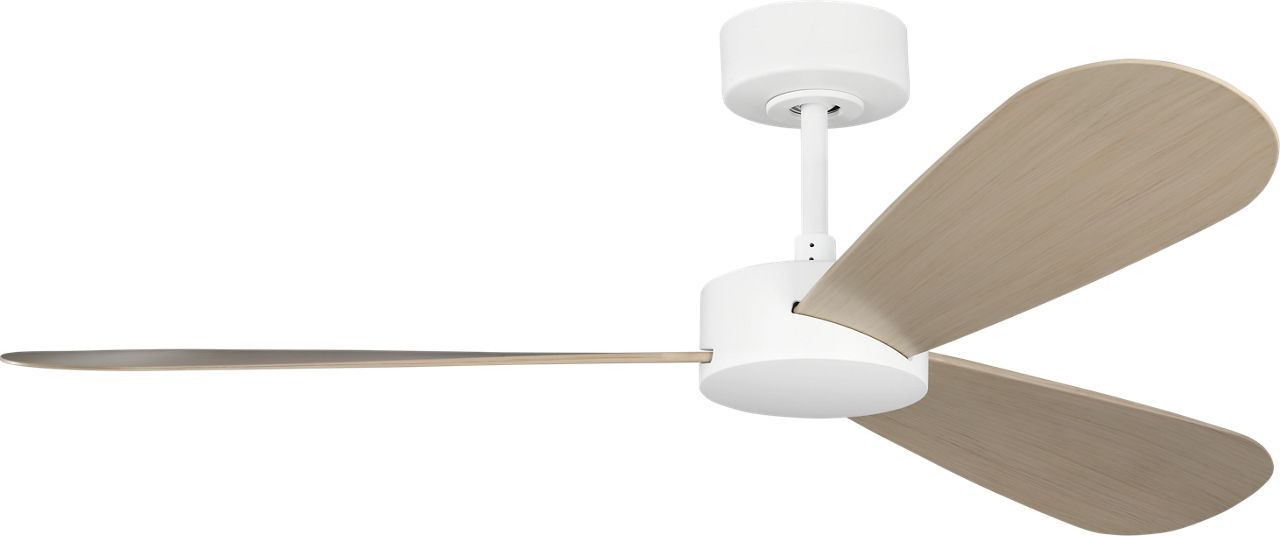 Paddle Smart 52 Ceiling Fan in with White Cerused Oak Blades Matte White