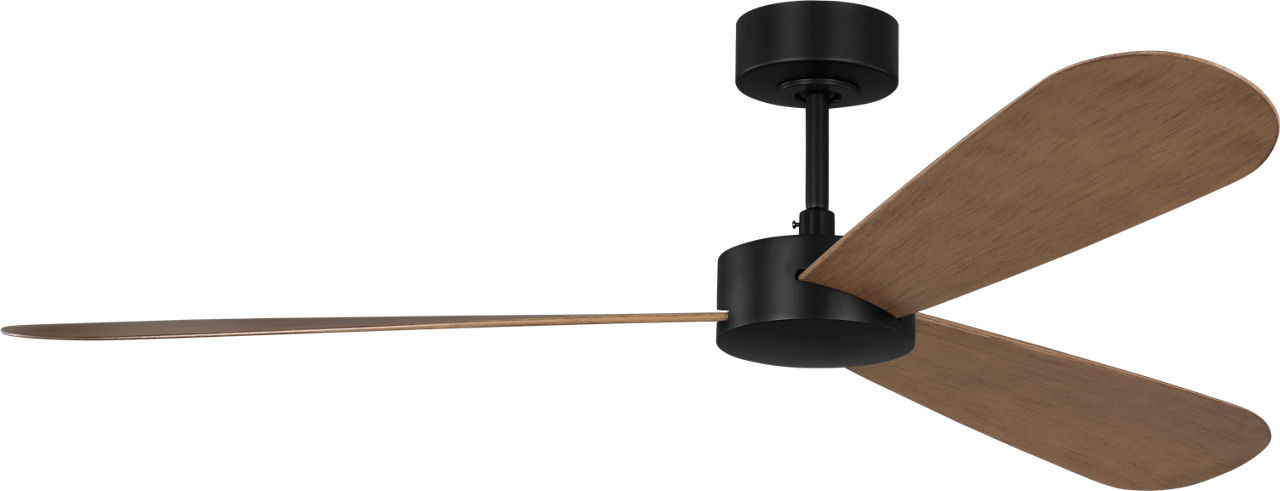 Paddle Smart 60 Ceiling Fan in with Oak Blades Midnight Black