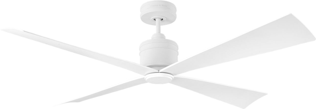 Launceton 56 Ceiling Fan in with Blades Matte White