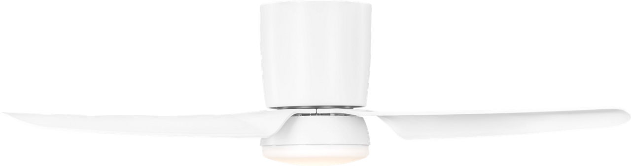 Colgin 44 Hugger LED Ceiling Fan in Matte White with Matte White Blades and Light Kit