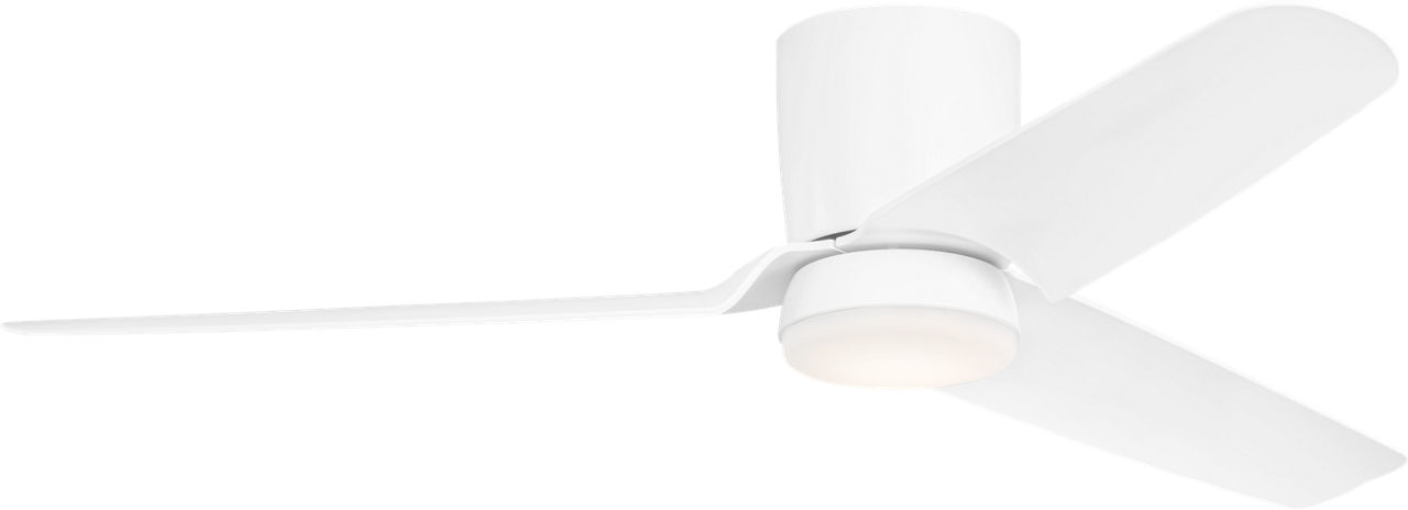 Colgin 56 Hugger LED Ceiling Fan in Matte White with Matte White Blades and Light Kit