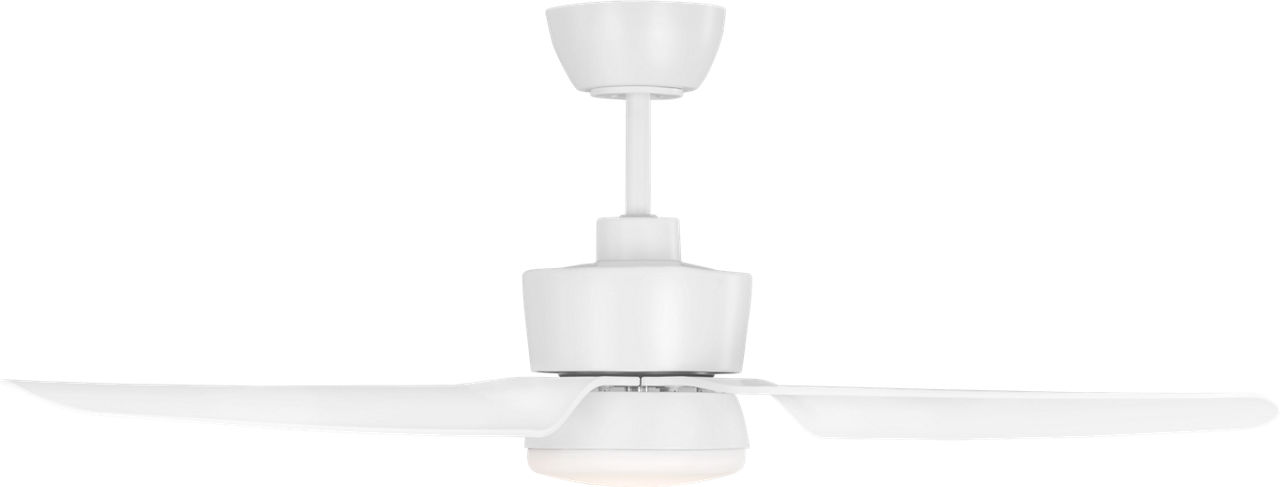 Colgin 44 LED Ceiling Fan in Matte White with Matte White Blades and Light Kit