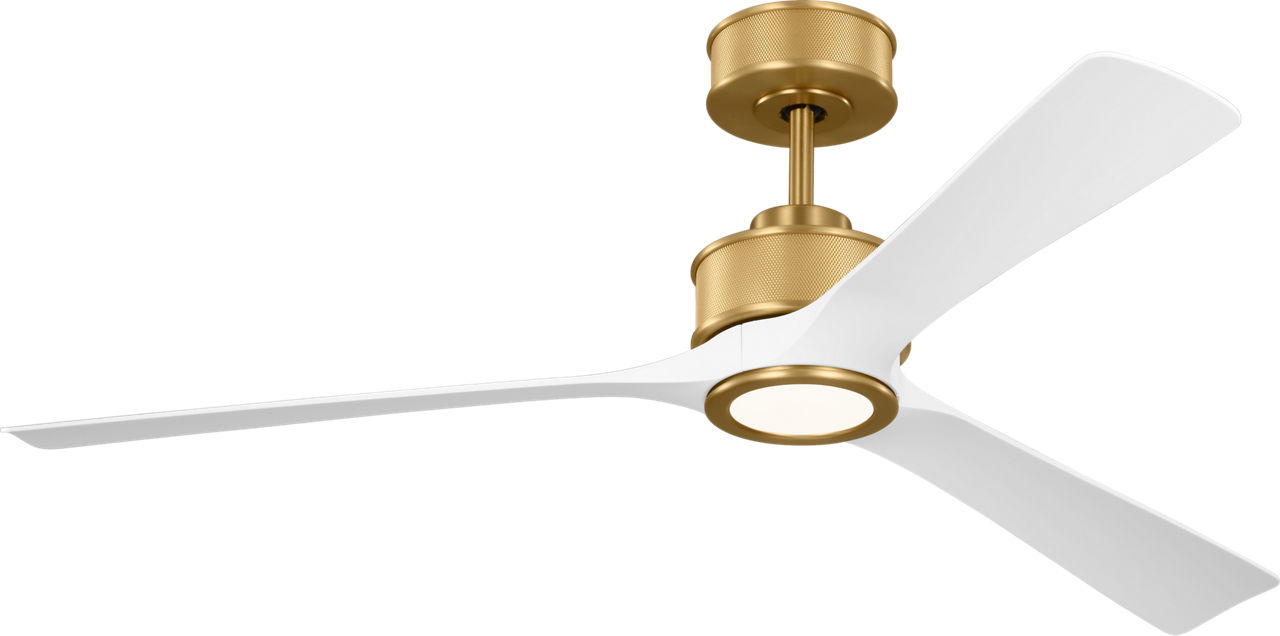Reese Smart 52" LED Ceiling Fan in Burnished Brass