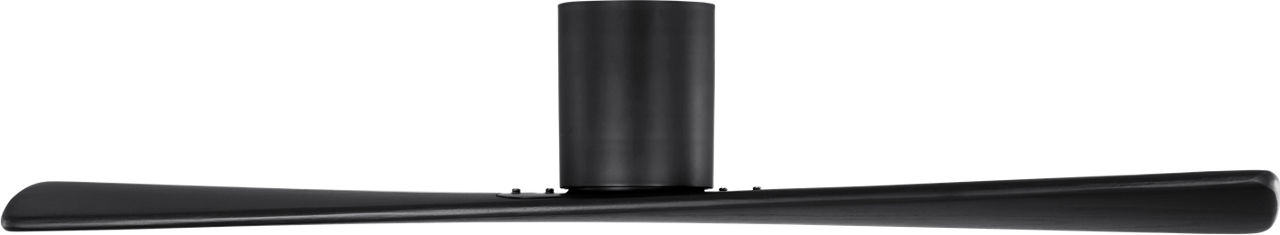 Plank Smart 52 Hugger Ceiling Fan in Midnight Black with Midnight Black Blades and Light Kit