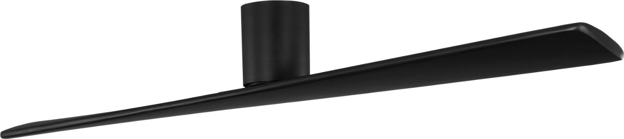 Plank Smart 72 Hugger Ceiling Fan in Midnight Black with Midnight Black Blades and Light Kit