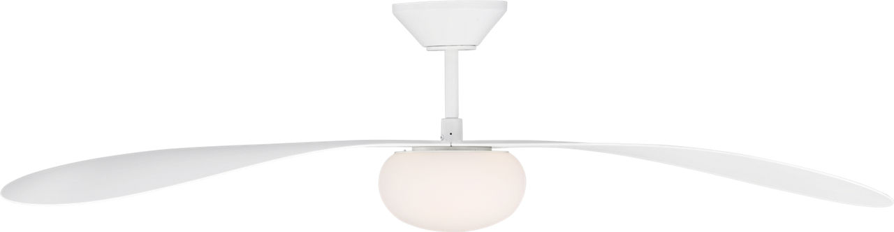 Drape Smart 58 LED Ceiling Fan in Matte White with Matte White Blades and Light Kit