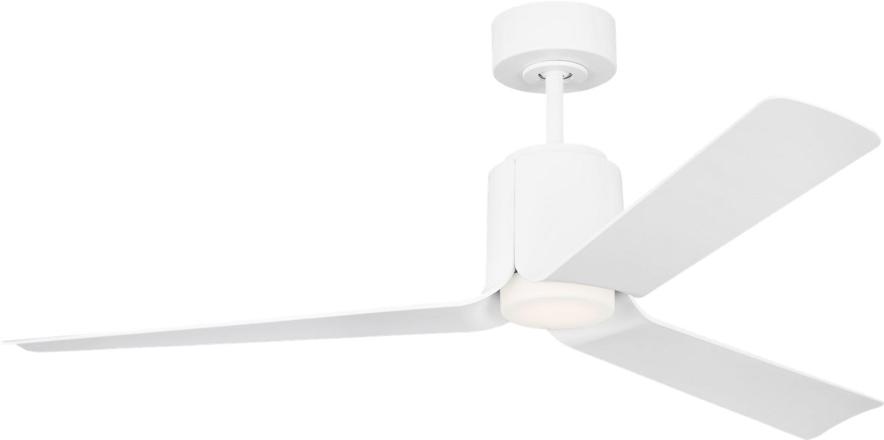 Peel Smart 52 LED Ceiling Fan in Matte White with Matte White Blades and Light Kit
