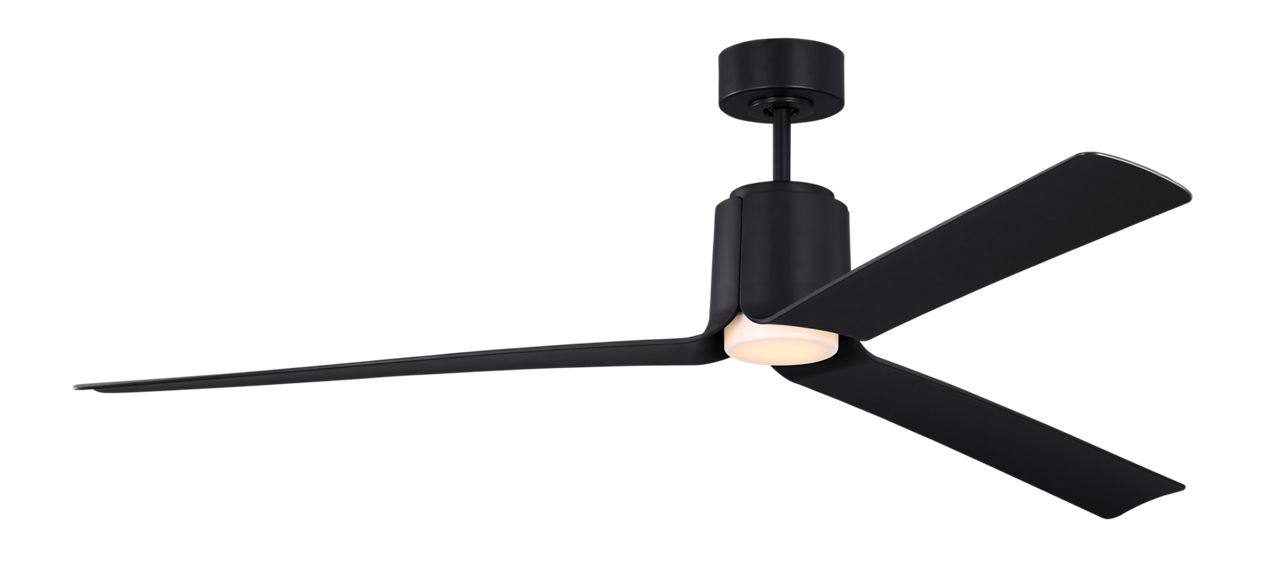Peel Smart 66 LED Ceiling Fan in Midnight Black with Midnight Black Blades and Light Kit