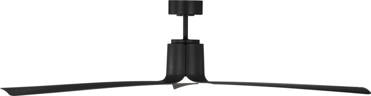 Peel Smart 66 LED Ceiling Fan in Midnight Black with Midnight Black Blades and Light Kit