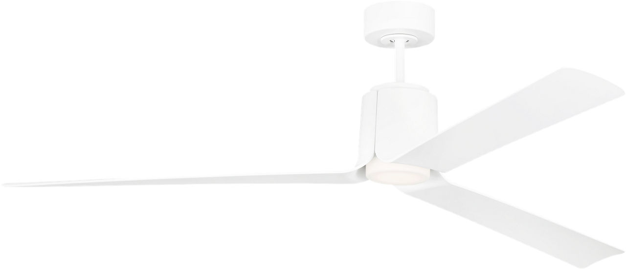 Peel Smart 66 LED Ceiling Fan in Matte White with Matte White Blades and Light Kit