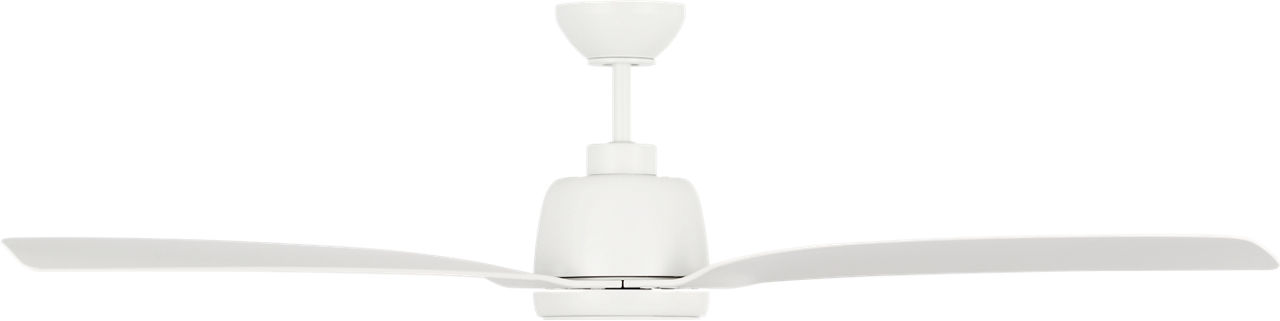 Avila Coastal 60 LED Ceiling Fan in Matte White with Matte White Blades and Light Kit