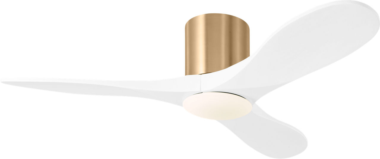 Maverick Smart 44" Hugger LED Ceiling Fan in Burnished Brass