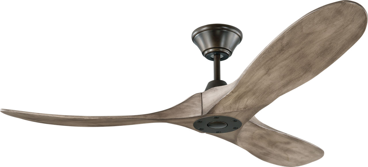 Maverick 52 Ceiling Fan in Aged Pewter with Light Grey Weathered Oak Blades