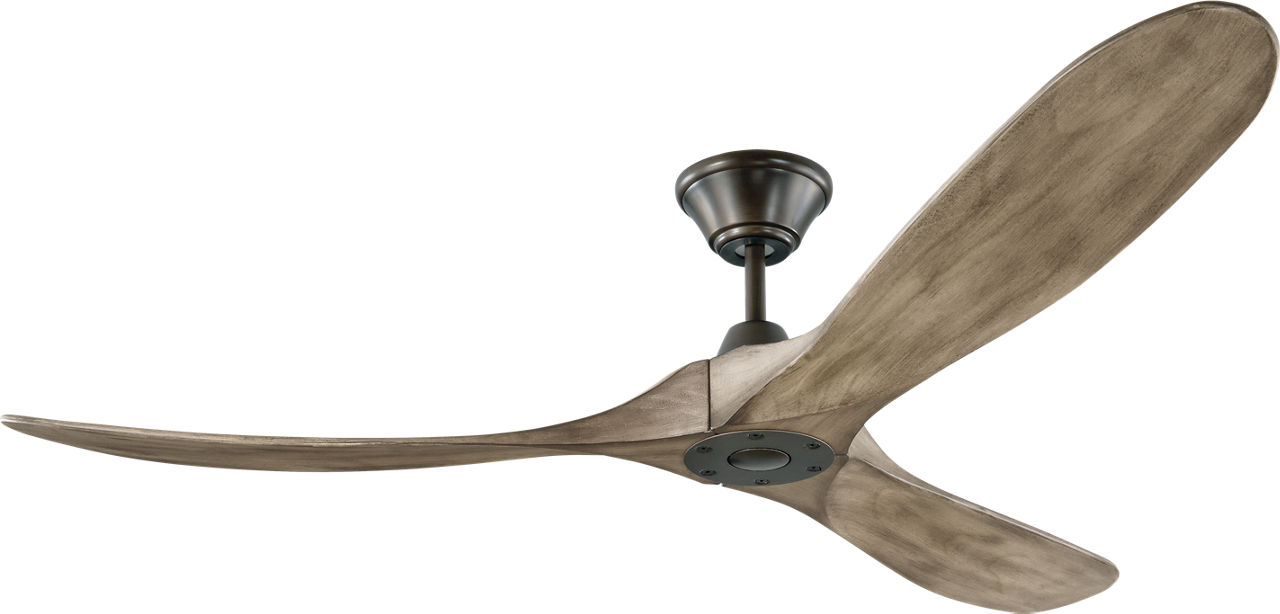 Maverick 60 Ceiling Fan in Aged Pewter with Light Grey Weathered Oak Blades