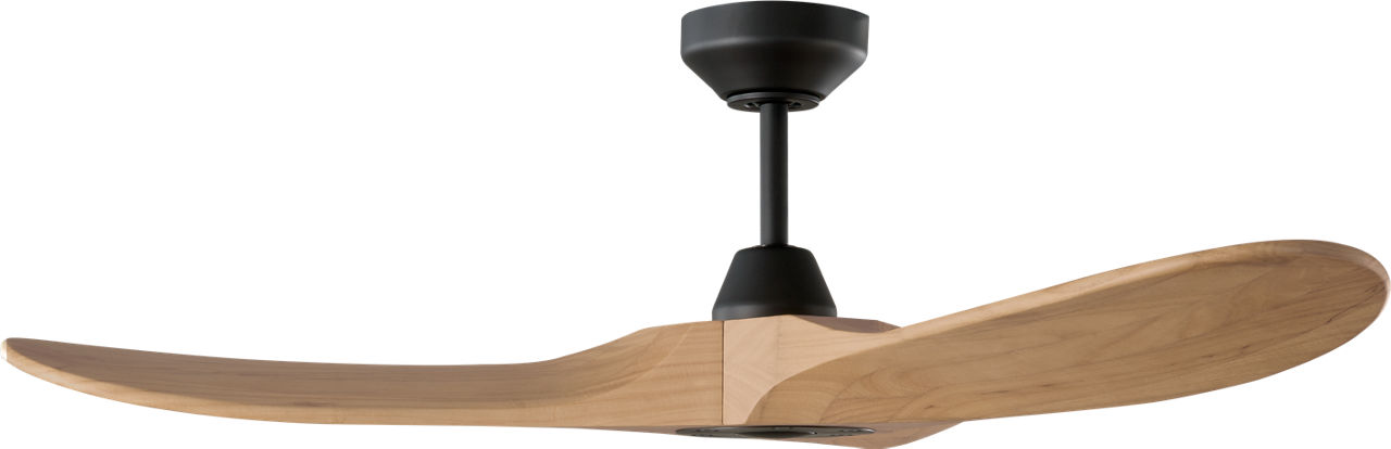 Maverick Smart 44 Ceiling Fan in Midnight Black with Natural Honey Blades
