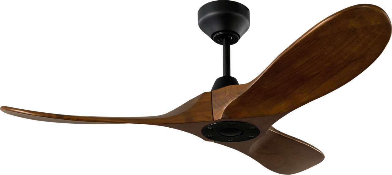 Maverick Smart 44 Ceiling Fan in Midnight Black with Dark Walnut Blades
