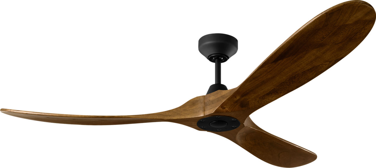 Maverick Smart 60 Ceiling Fan in Midnight Black with Dark Walnut Blades