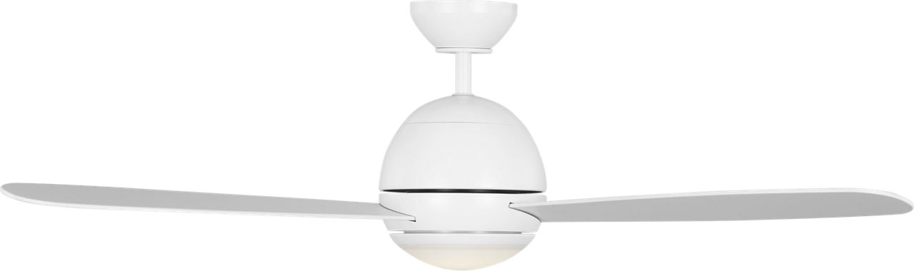 Orbis 52 LED Ceiling Fan in Matte White with Matte White Blades and Light Kit