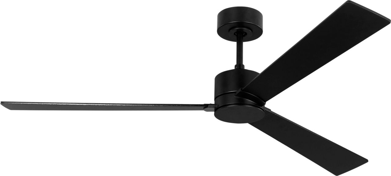 Rozzen Smart 60 Ceiling Fan in Midnight Black with Midnight Black / American Walnut Reversible Blades