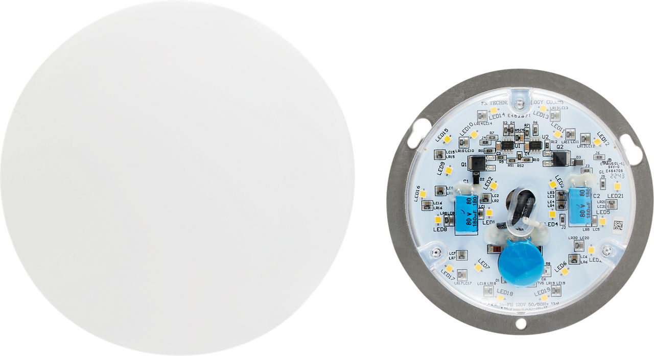 Rozzen 52 LED Light Kit with Frosted Acrylic Shade