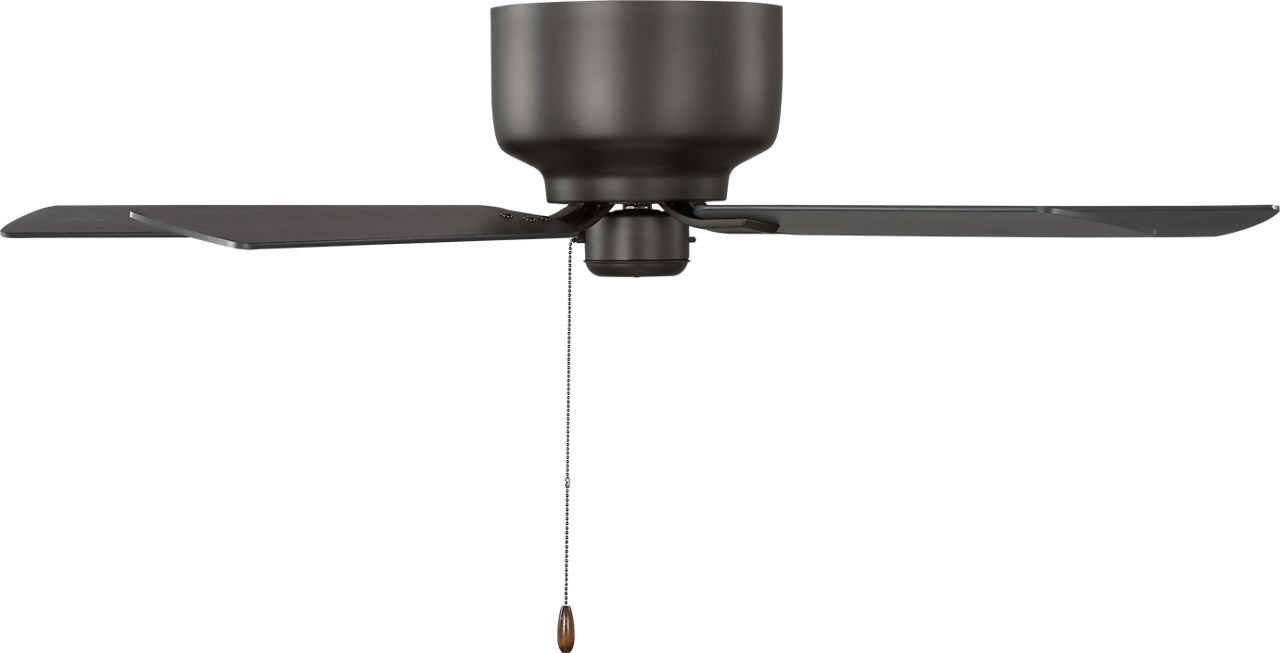 Linden 52 Hugger Ceiling Fan in with / American Walnut Reversible Blades Bronze